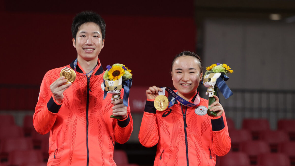 Jun Mizutani and Mima Ito claim Japan’s first ever Olympic gold in table tennis
